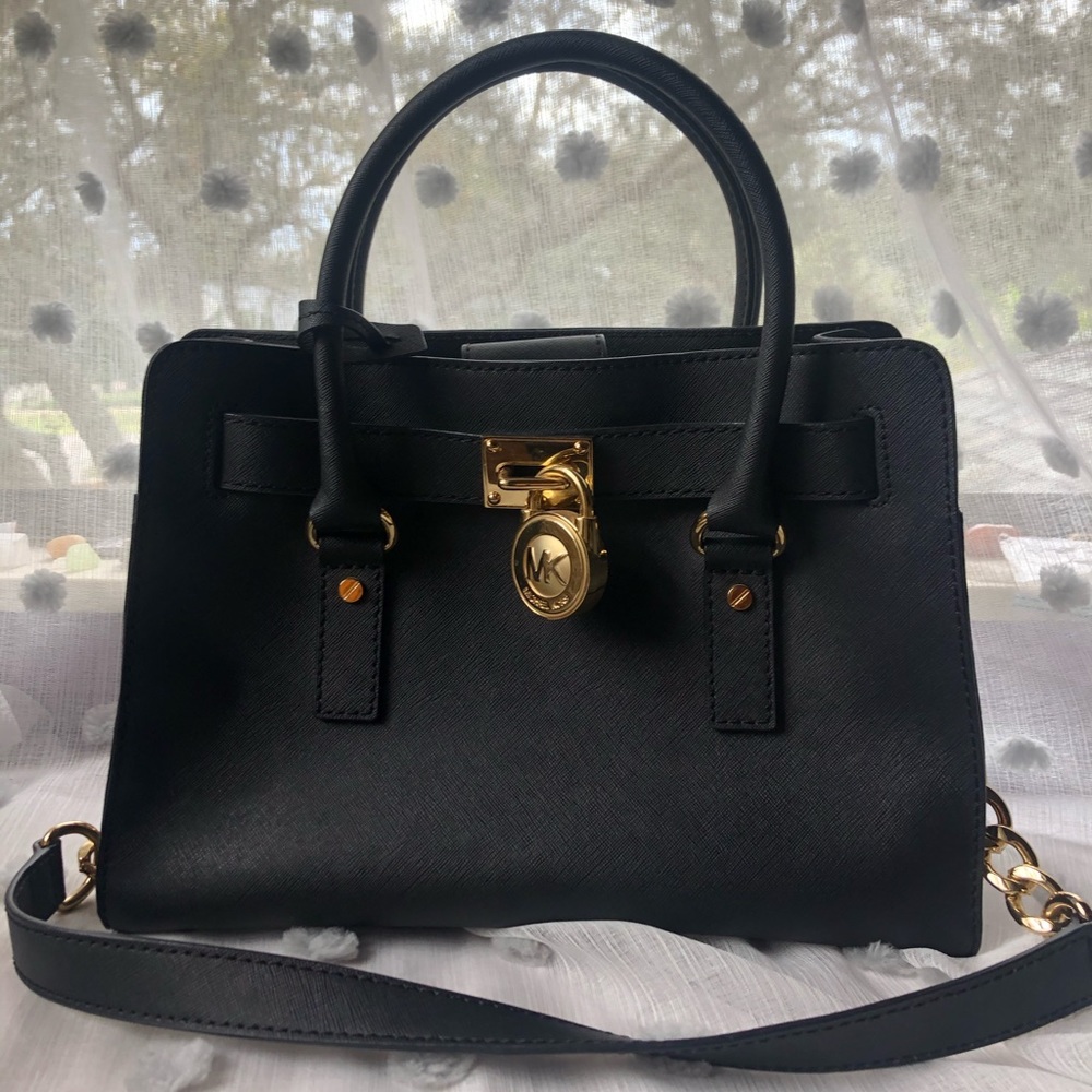 Michael Kors small black satchel purse